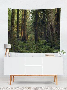 Olympic Forest Wall Tapestry, Large Nature Lover Hippie style, Pacific Northwest